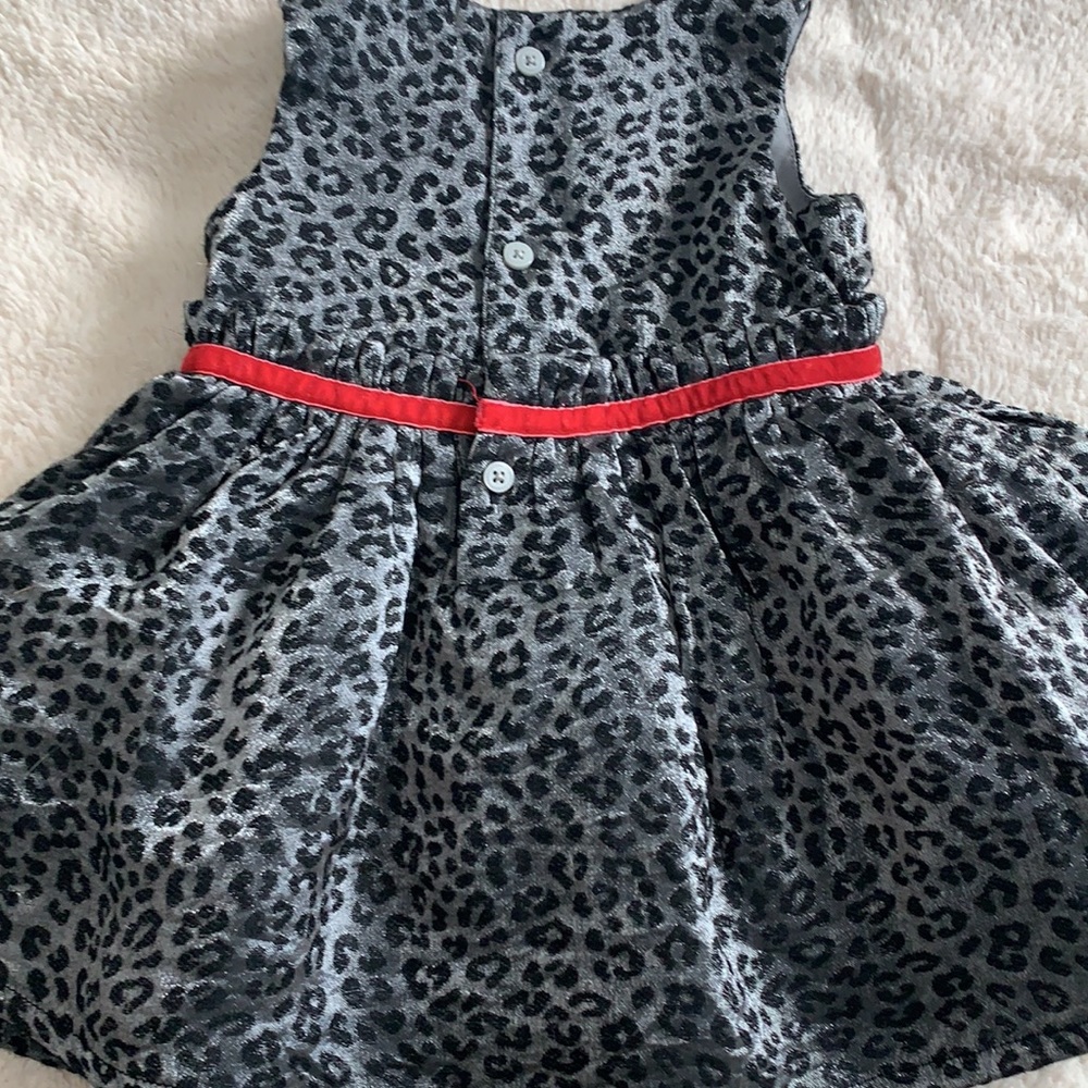 Carter’s 3M Silver & Black Leopard Dress w/ Diaper Cover EUC - Picture 8 of 10